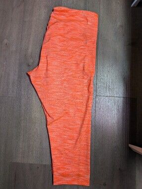 Bright Orange Heathered Active Leggings